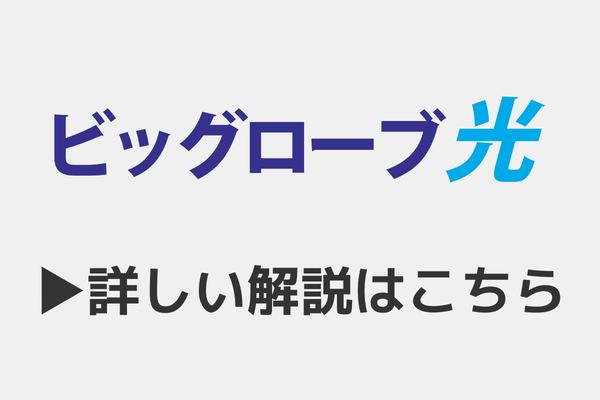ビッグローブ光
