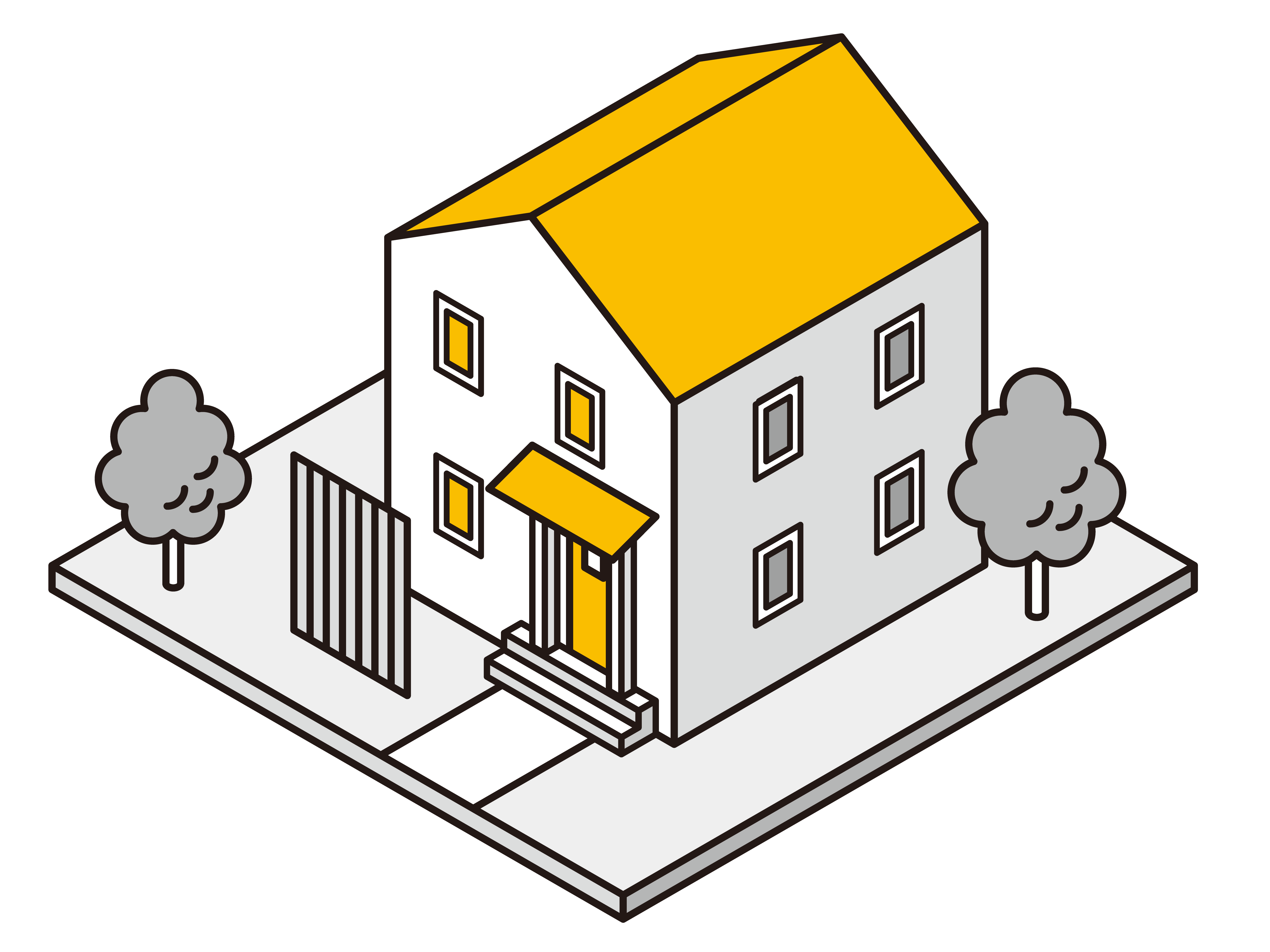 戸建てのイラスト